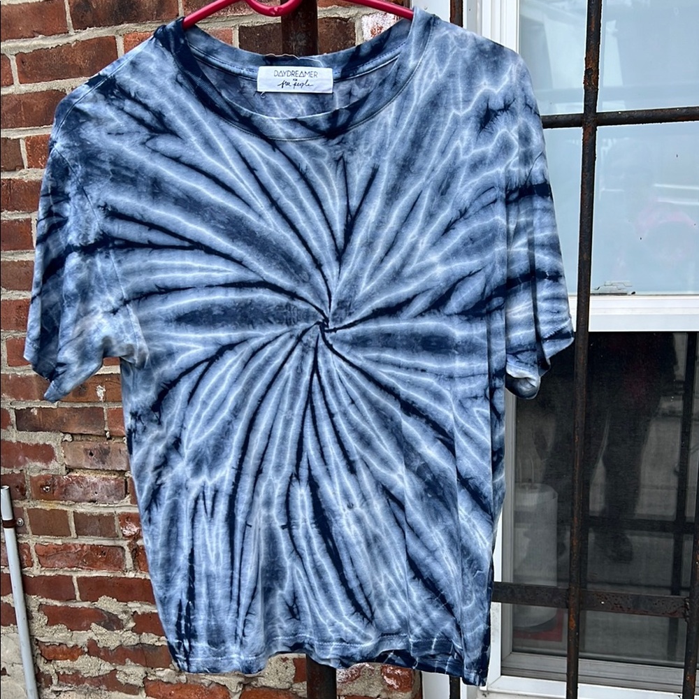 Free People Blue Tie-Dye T-Shirt